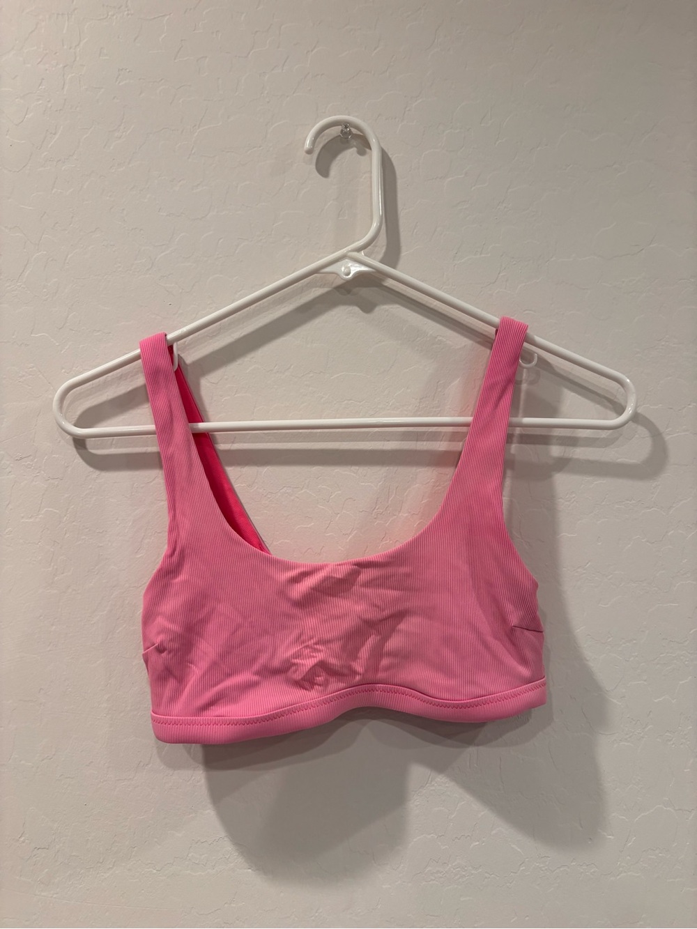 Athleta Pink Ribbed Sports Bralette